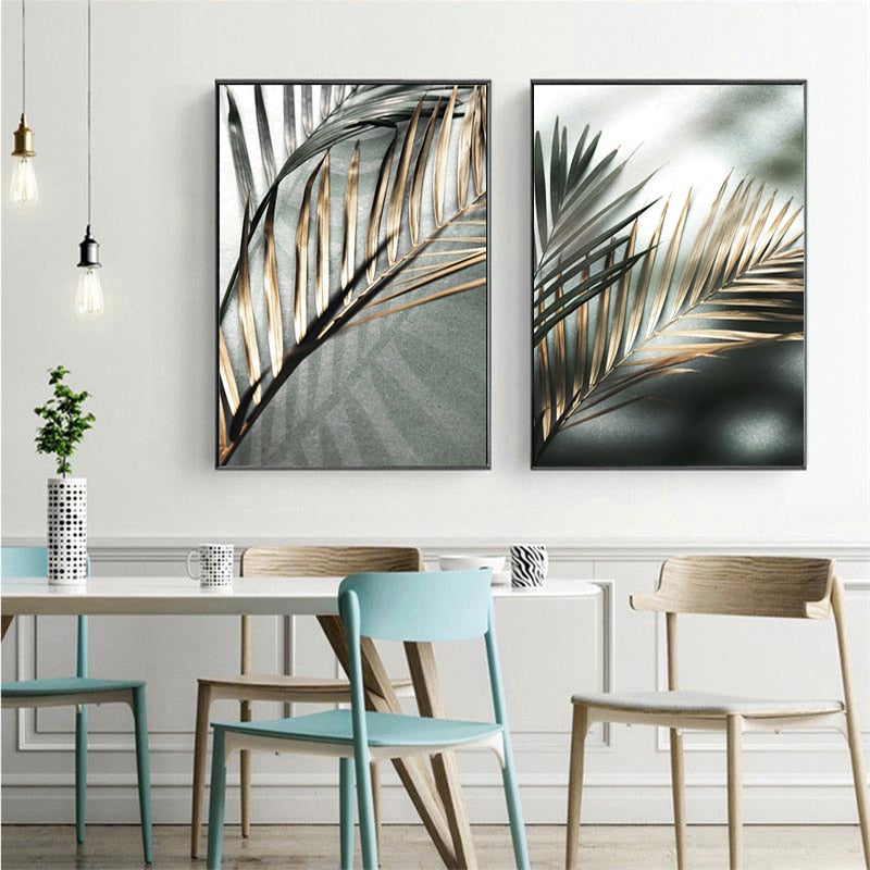 CORX Designs - Golden Palm Leaf Canvas Art - Review
