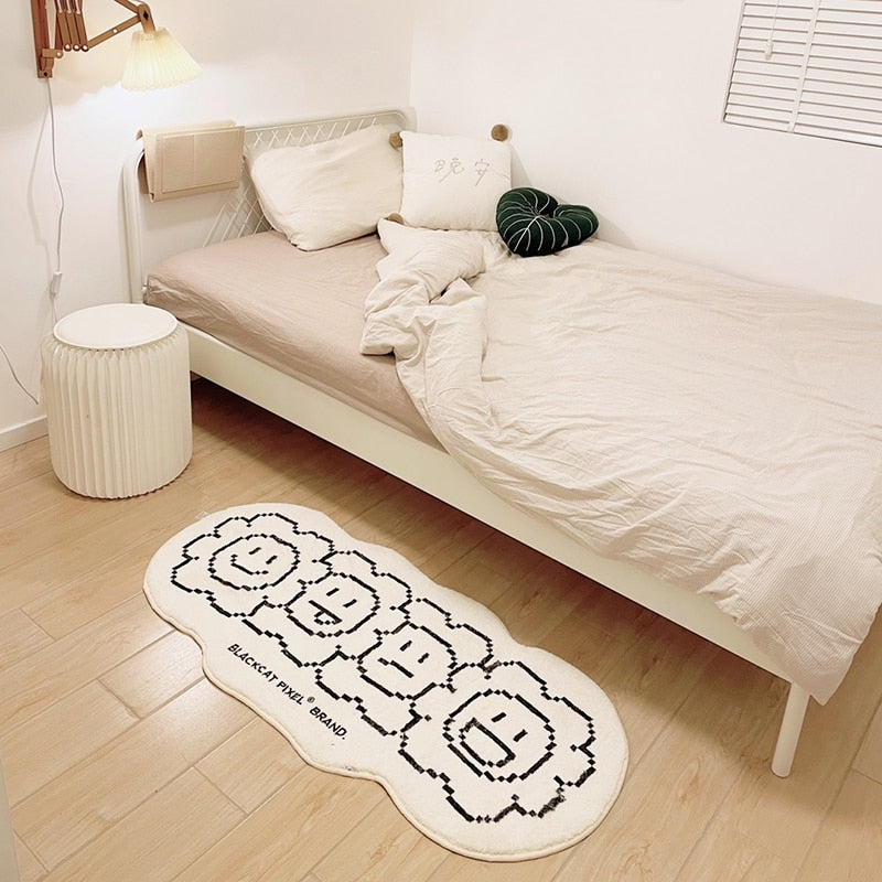 CORX Designs - Black & White Smiley Sunflower Rug - Review