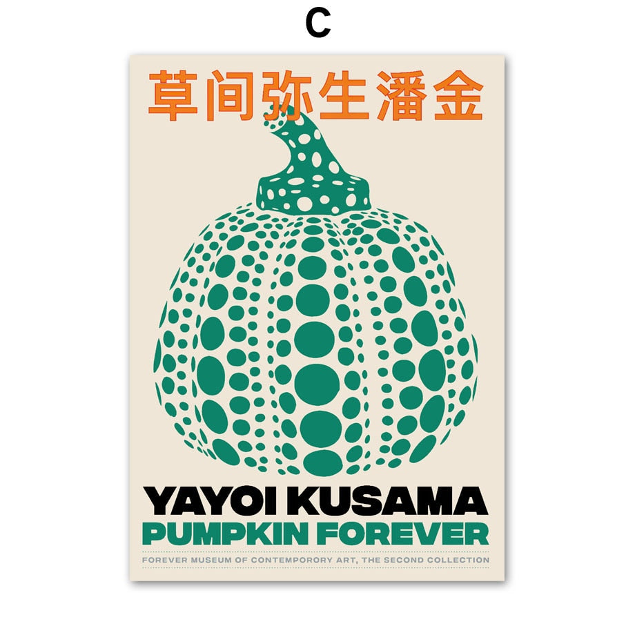 CORX Designs - Pumpkin Shell Conch Flowers Yayoi Kusama Green Canvas Art - Review