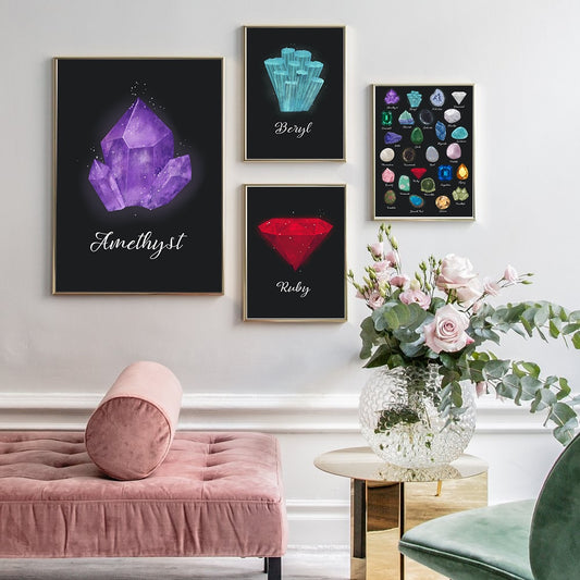 CORX Designs - Crystal Gemstone Watercolor Canvas Art - Review
