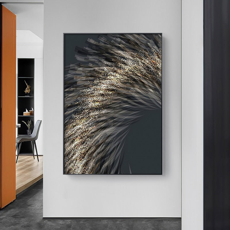 CORX Designs - Abstract Gold Sparkle Canvas Art - Review