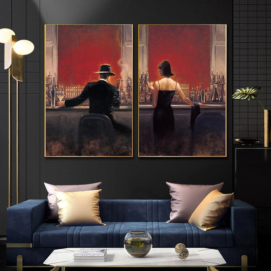 CORX Designs - Gentleman and Lady in the Pub Canvas Art - Review