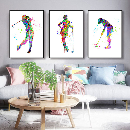 CORX Designs - Woman Golf Watercolor Canvas - Review