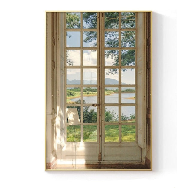 CORX Designs - French Style Window Landscape Canvas Art - Review