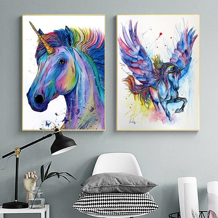 CORX Designs - Colorful Unicorn Pegasus Canvas Art - Review