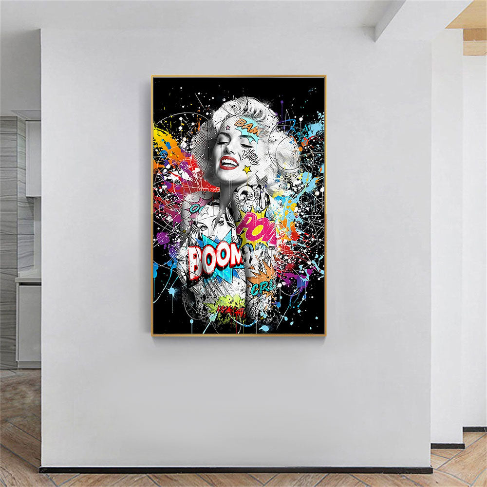 CORX Designs - Marilyn Monroe Pop Street Graffiti Fashion Canvas Art - Review