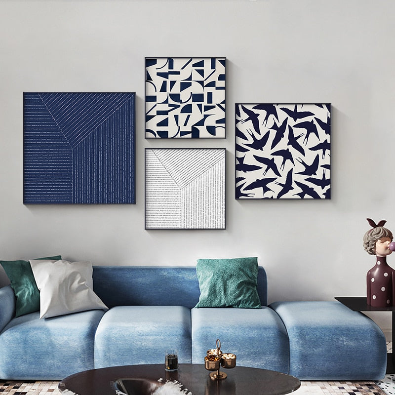 CORX Designs - Minimalist Abstract Navy White Bird Canvas Art - Review