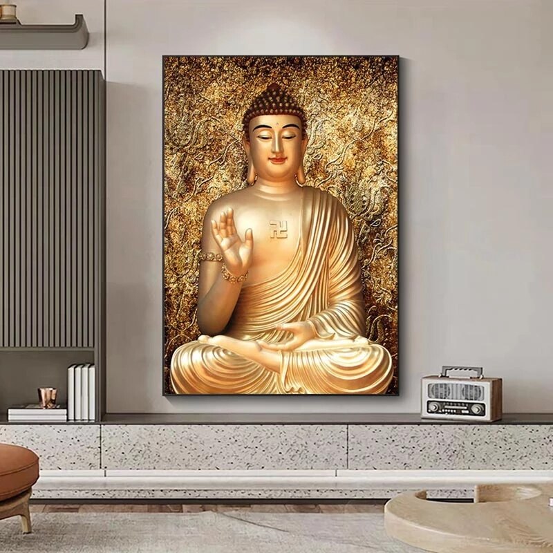CORX Designs - Luxurious Golden Buddha Statue Canvas Art - Review