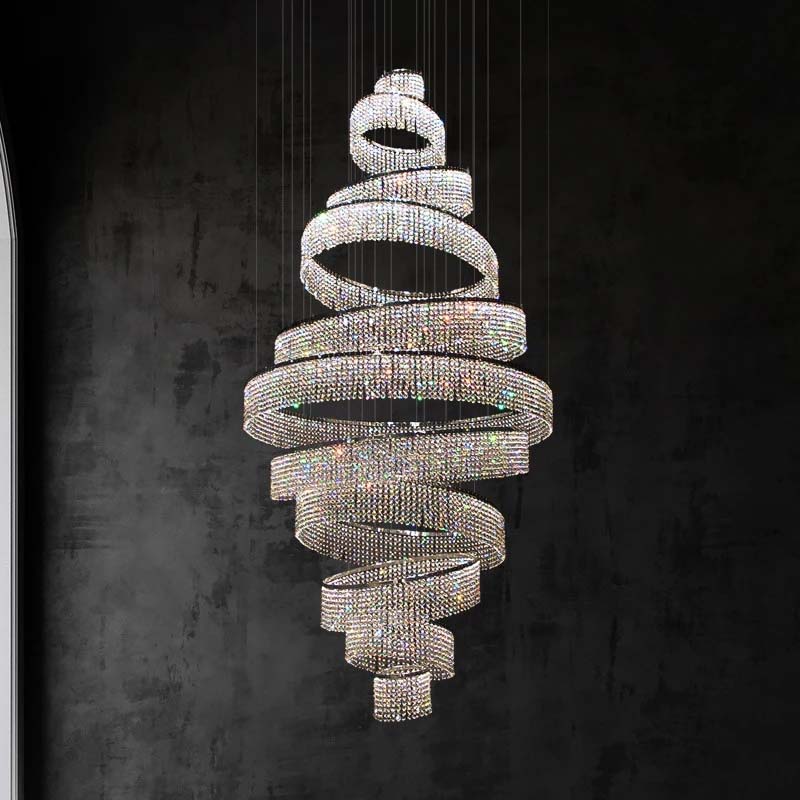 CORX Designs - Verzosa Luxury Staircase Crystal Ring Chandelier - Review