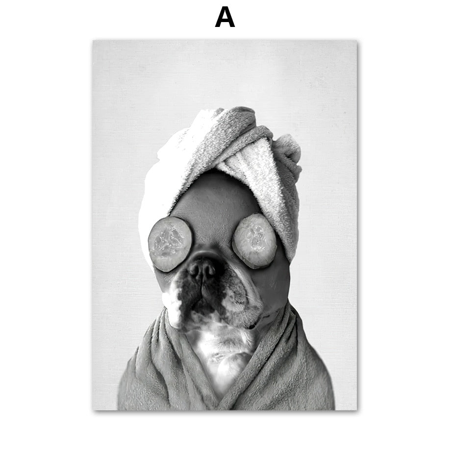 CORX Designs - Black and White Cute Dog Canvas Art - Review