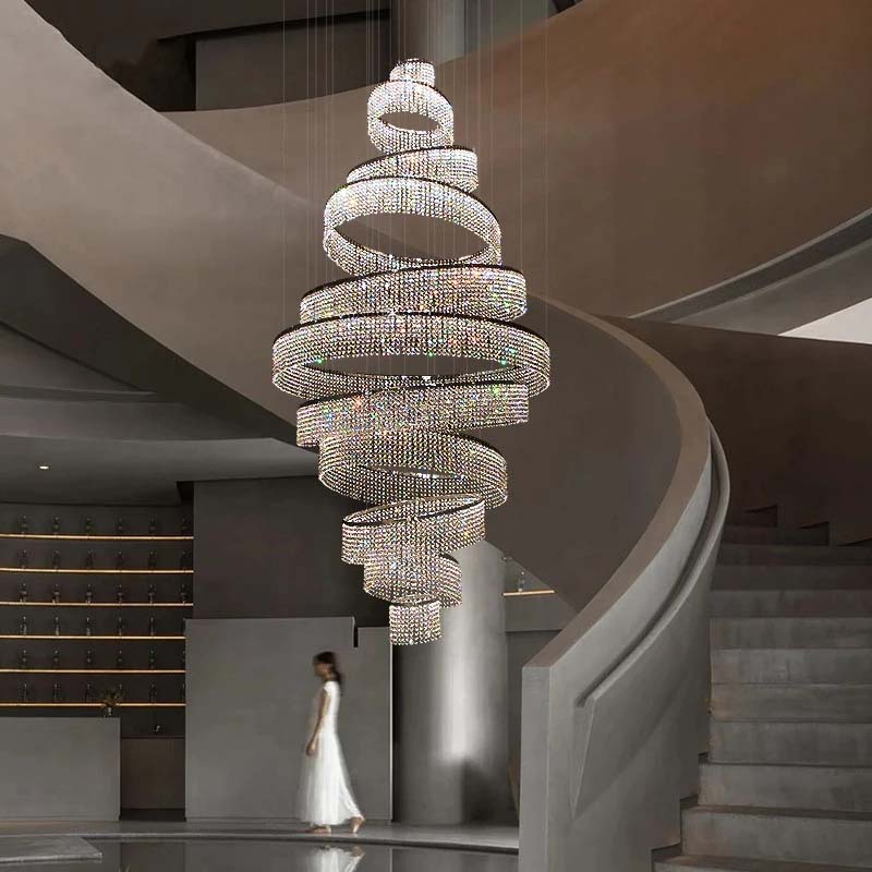 CORX Designs - Verzosa Luxury Staircase Crystal Ring Chandelier - Review