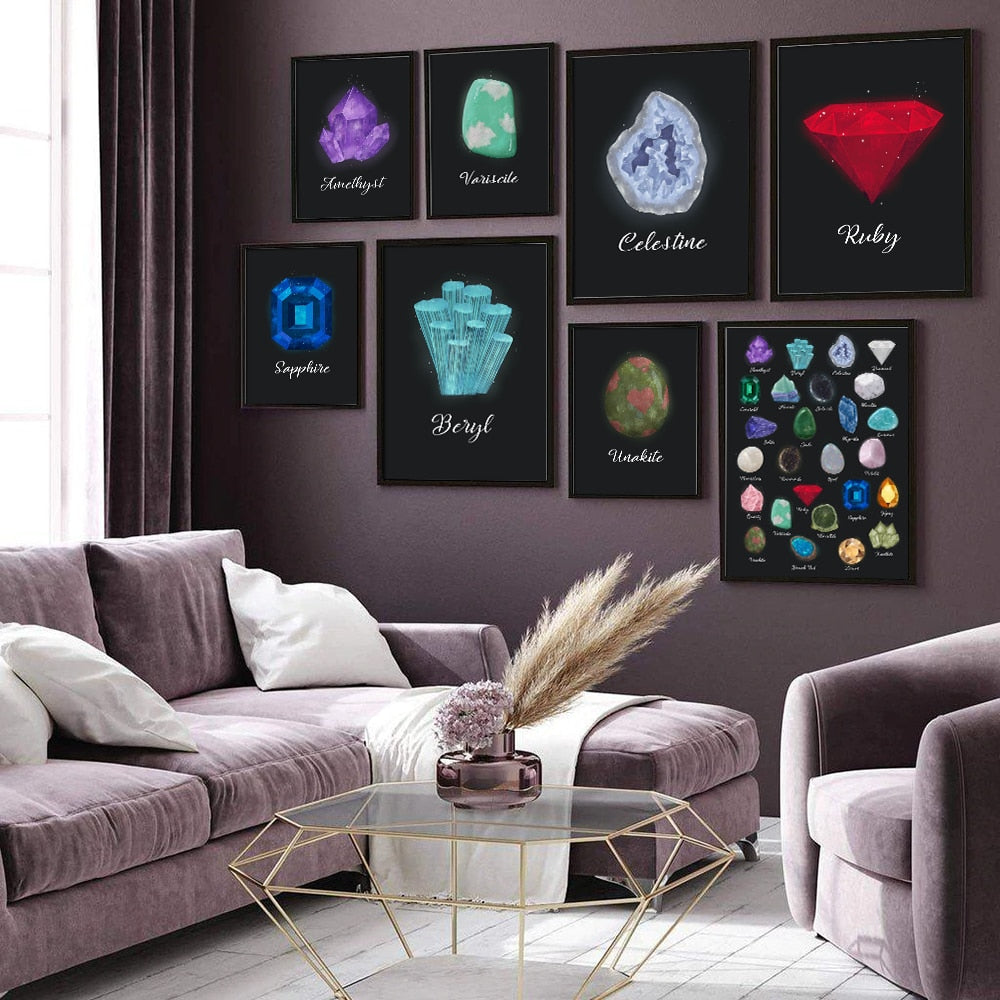 CORX Designs - Crystal Gemstone Watercolor Canvas Art - Review