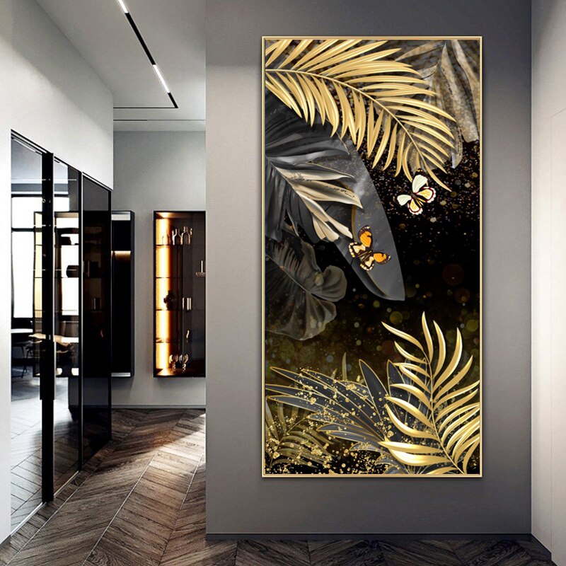 CORX Designs - Black Gold Leaf Butterfly Canvas Art - Review