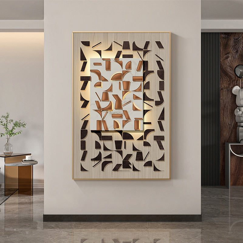 CORX Designs - Abstract Wood Geometric Pattern Canvas Art - Review