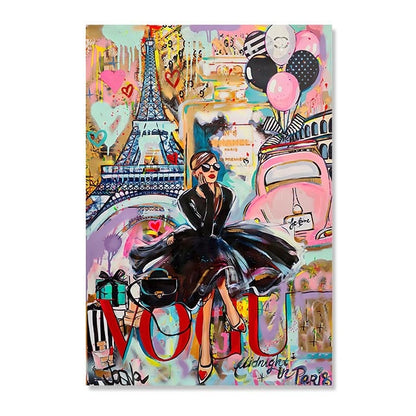 CORX Designs - Fashion Women in Paris Graffiti Canvas Art - Review