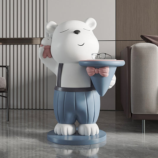 CORX Designs - Cute Polar Bear Hat Statue with Tray - Review