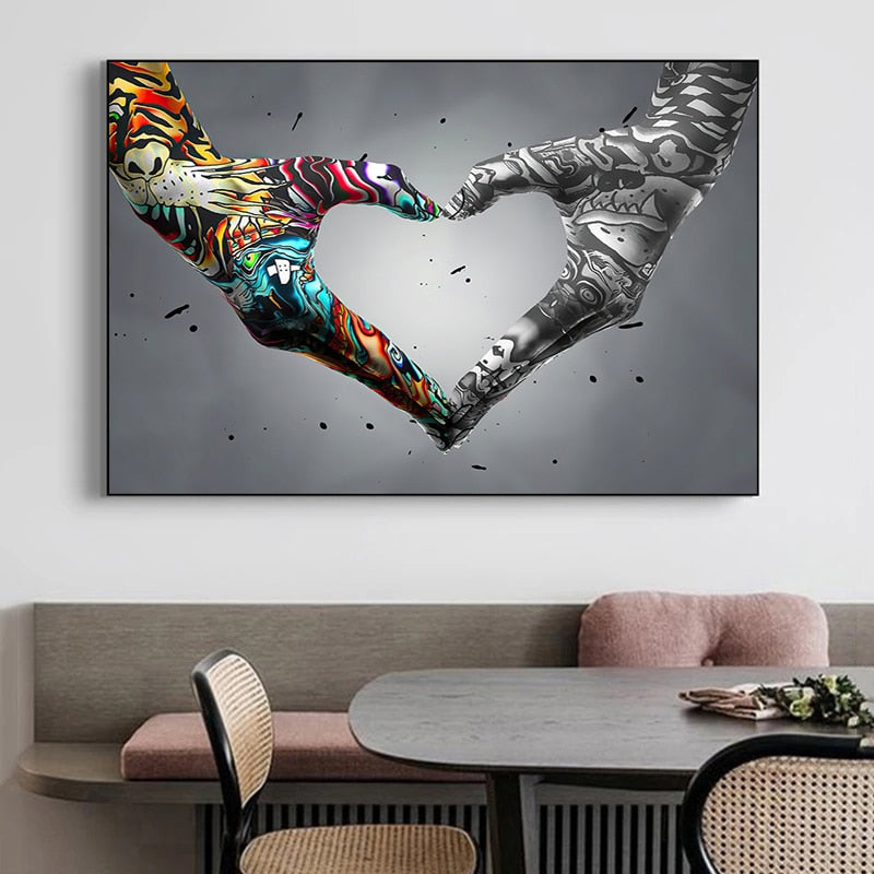 CORX Designs - Abstract Graffiti Heart Hand Canvas Art - Review