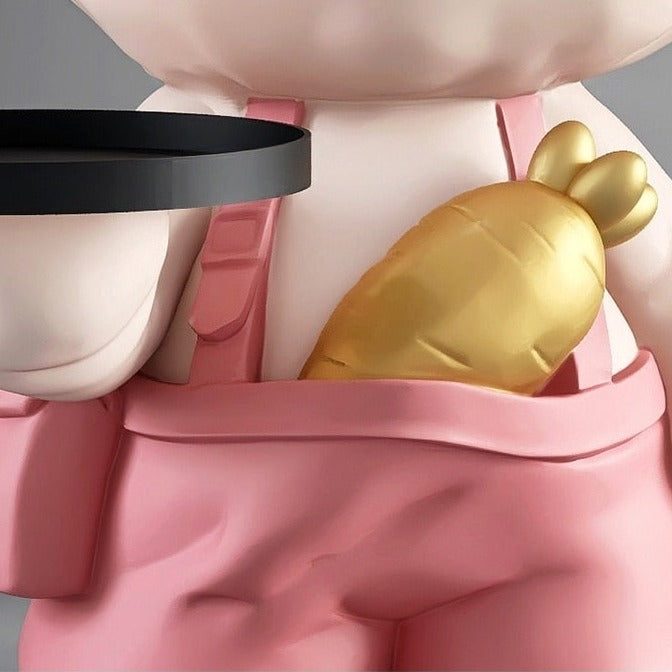 CORX Designs - Cute Rabbit Bunny Large Statue with Tray - Review