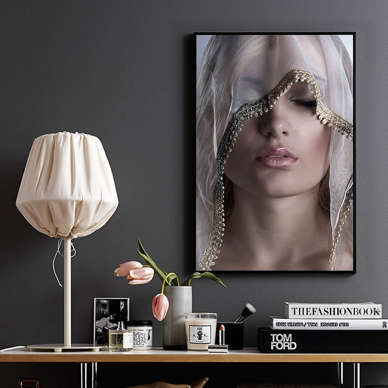CORX Designs - Gold Woman Oil Painting Wall Art Canvas - Review