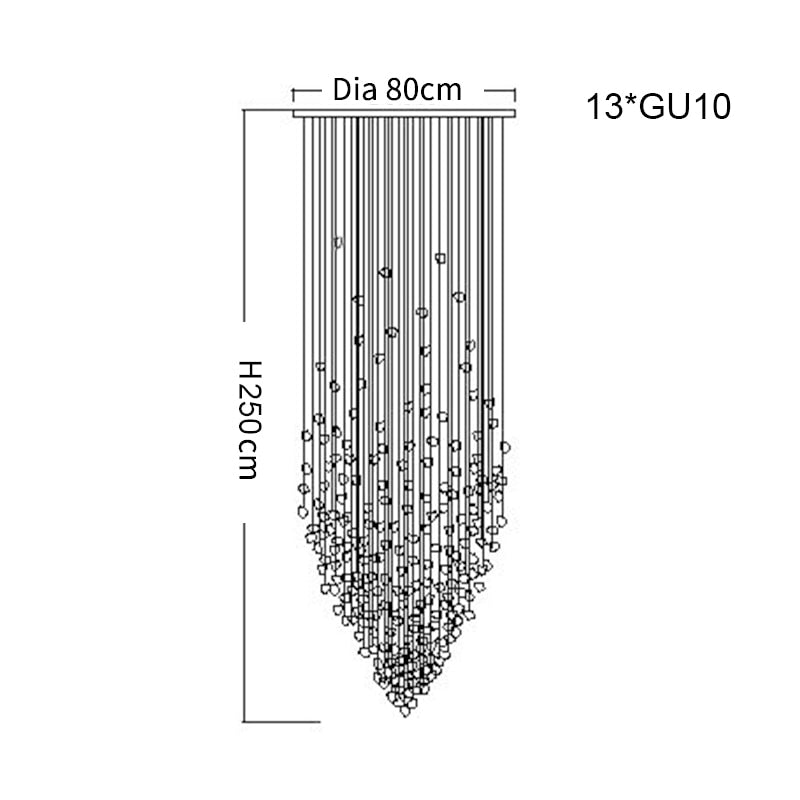 CORX Designs - Luxury Long Crystal Stone Chandelier - Review