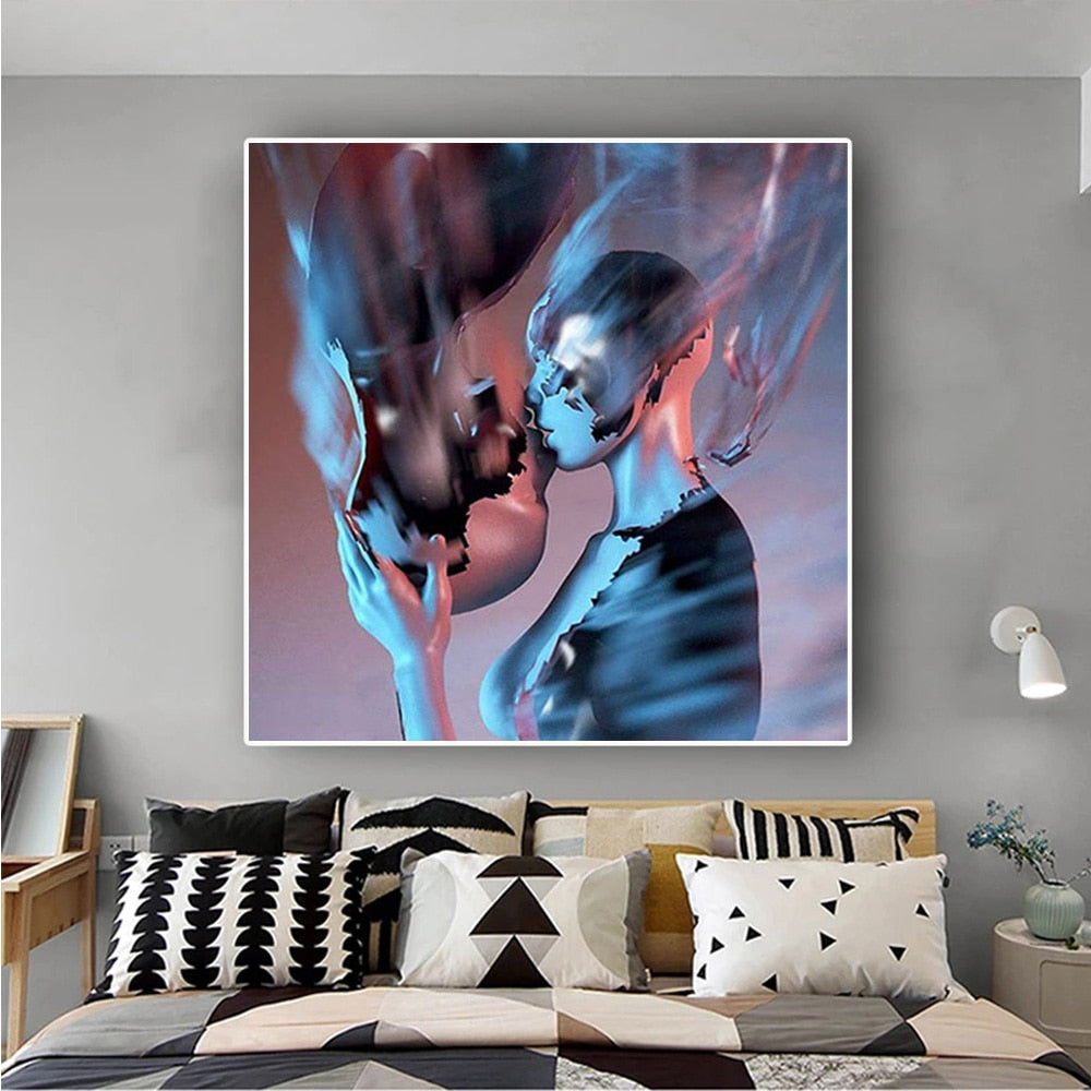 CORX Designs - Metal Couple Kissing Canvas Art - Review