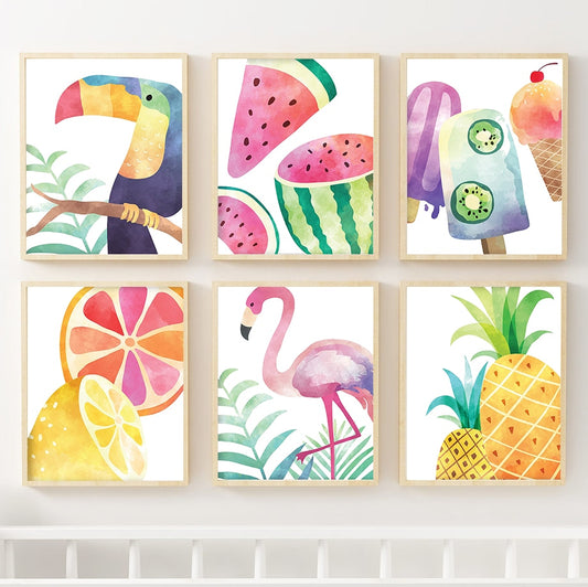 CORX Designs - Pineapple Ice Cream Flamingo Canvas Art - Review