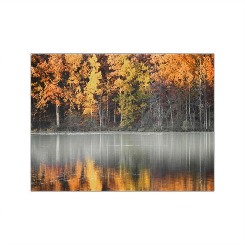 CORX Designs - Autumn Forest Pumpkin Maple Leaves Canvas Art - Review