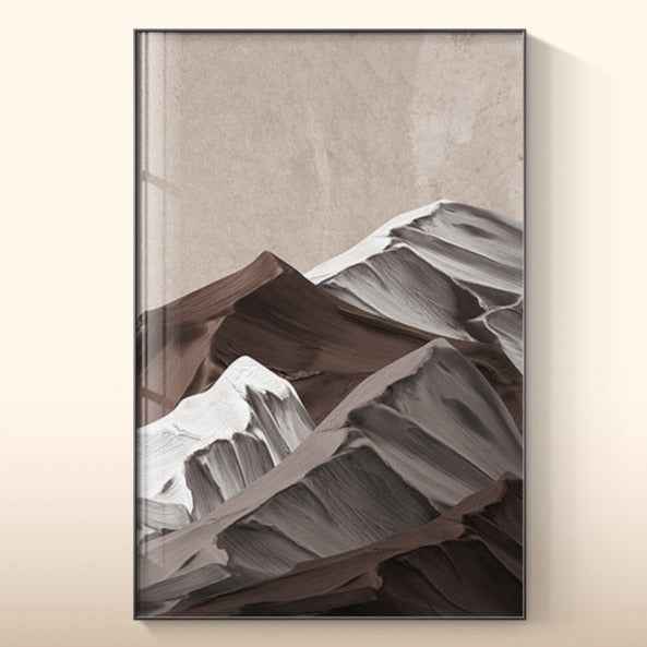 CORX Designs - Abstract Brown Gray Mountains Canvas Art - Review