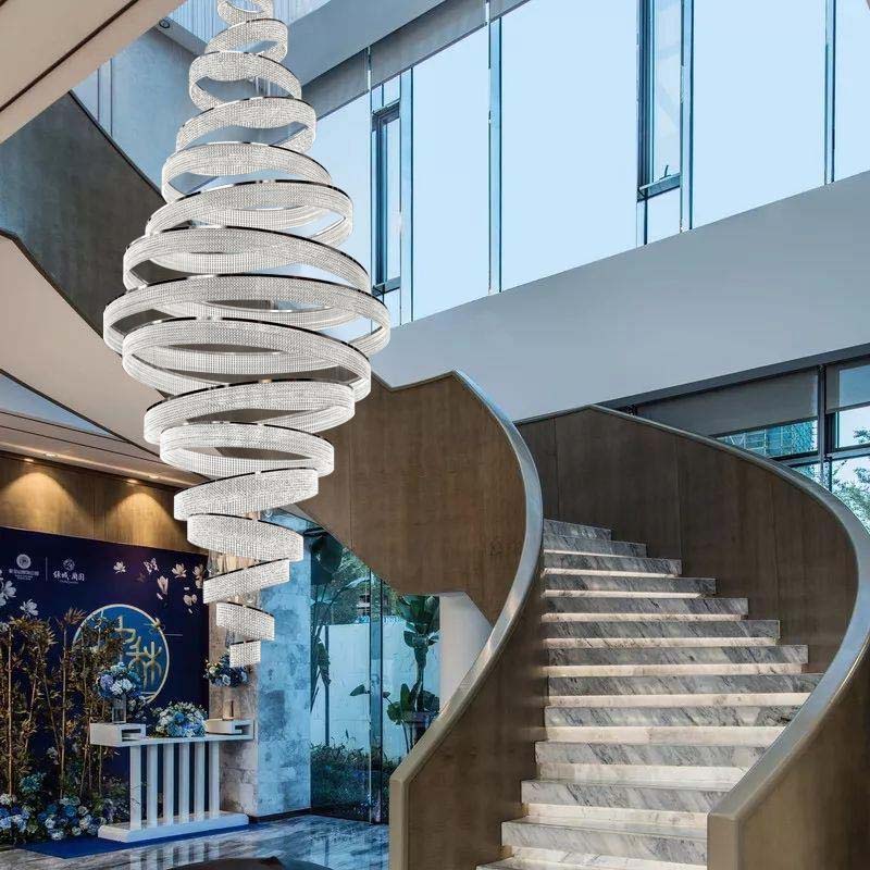 CORX Designs - Verzosa Luxury Staircase Crystal Ring Chandelier - Review
