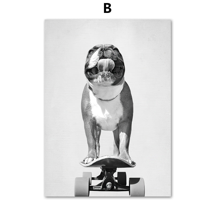CORX Designs - Black and White Cute Dog Canvas Art - Review