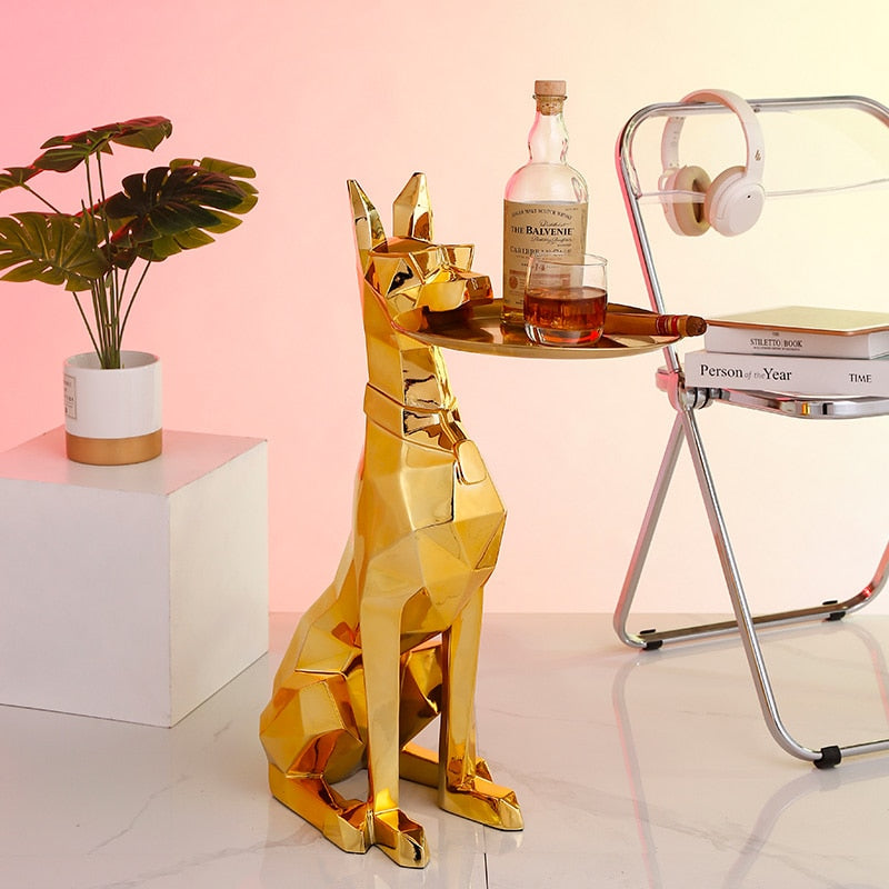 CORX Designs - Electroplated Doberman Dog Tray Statue - Review
