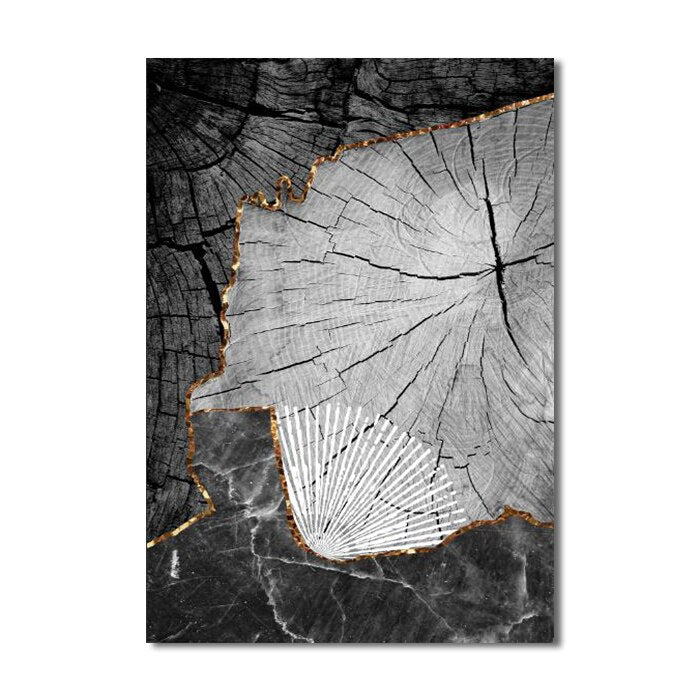 CORX Designs - Abstract Wood Black Gold Texture Canvas Art - Review