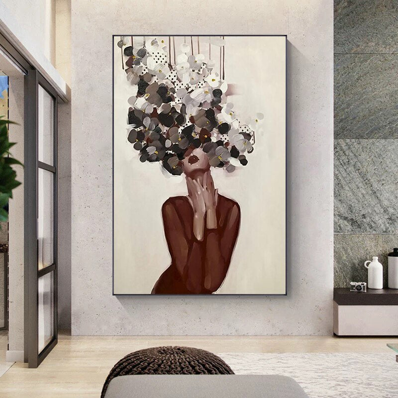 CORX Designs - Abstract Flower Woman Oil Painting Canvas Art - Review