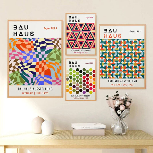 CORX Designs - Abstract Colorful Bauhaus Geometric Wall Art Canvas - Review