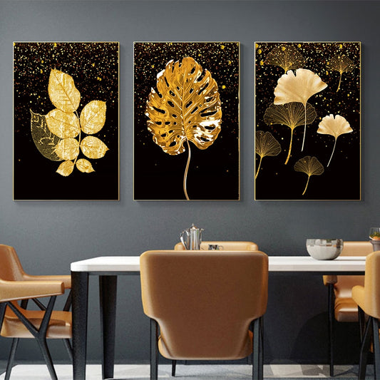 CORX Designs - Black Gold Ginkgo Leaf Canvas Art - Review
