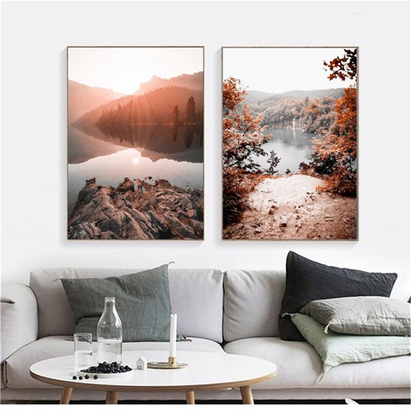 CORX Designs - Autumn Forest Lake Canvas Art - Review