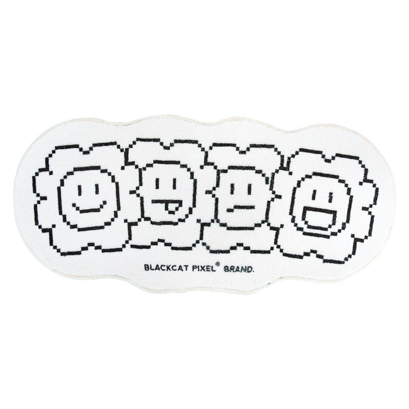 CORX Designs - Black & White Smiley Sunflower Rug - Review