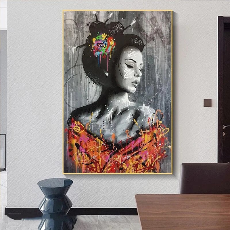 CORX Designs - Graffiti Japanese Woman Canvas Art - Review