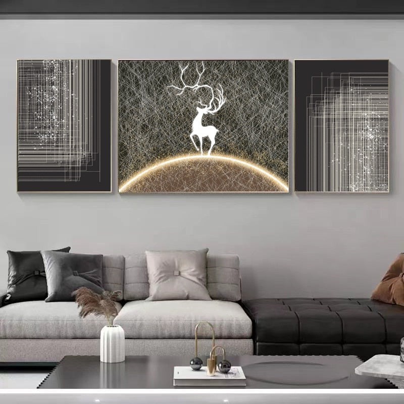 CORX Designs - Abstract Streamline Metal Line Canvas Art - Review