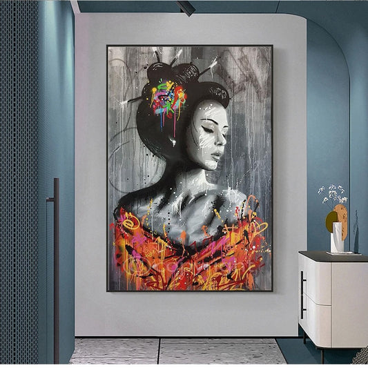 CORX Designs - Graffiti Japanese Woman Canvas Art - Review