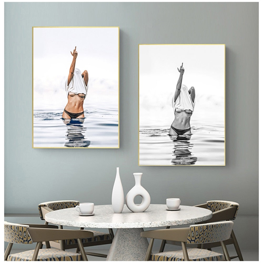 CORX Designs - Black and White Sexy Woman Canvas Art - Review