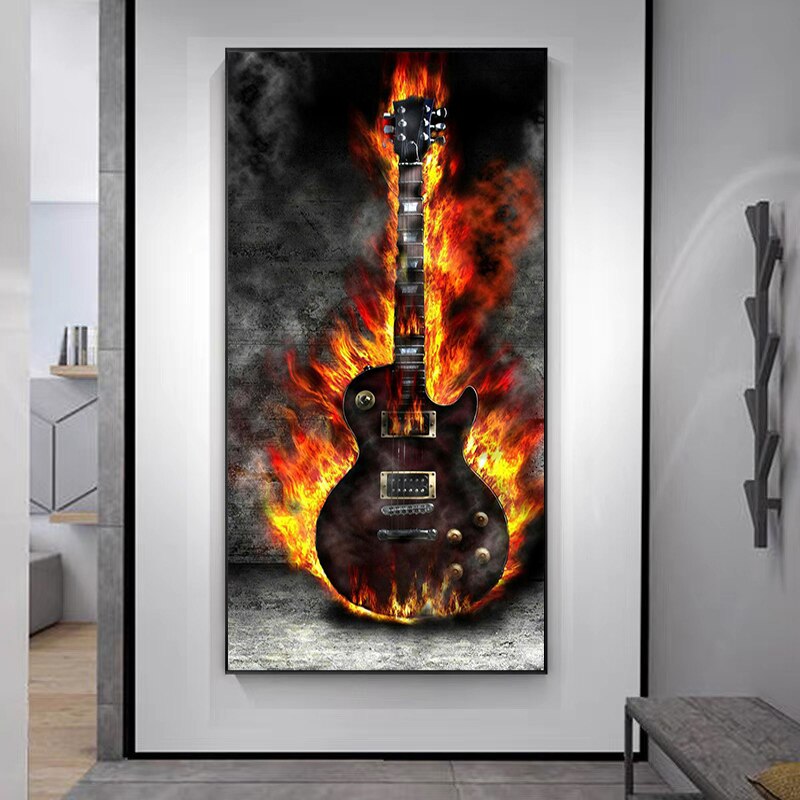 CORX Designs - Burning Electric Guitar Canvas Art - Review