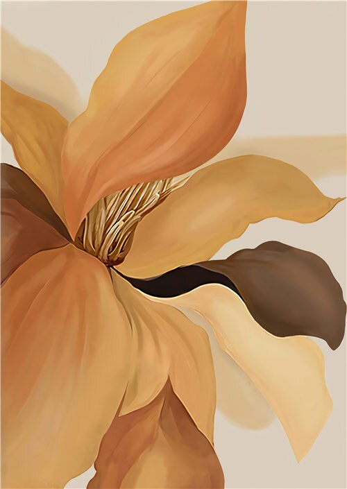 CORX Designs - Beige Orange Peony Flower Canvas Art - Review