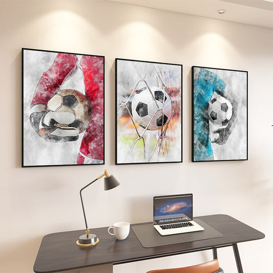 CORX Designs - Watercolor Soccer Football Sport Wall Art Canvas - Review