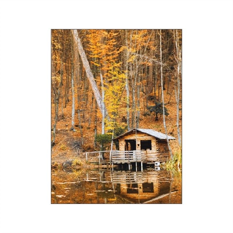 CORX Designs - Autumn Forest Pumpkin Maple Leaves Canvas Art - Review