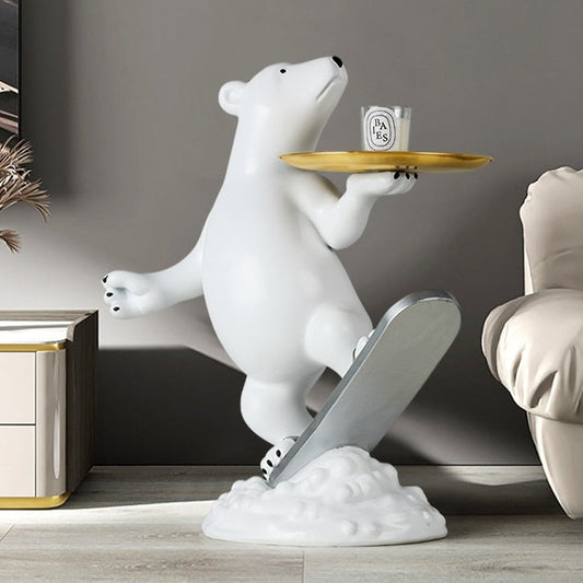 CORX Designs - Polar Bear Snow Board Large Floor Statue with Tray - Review