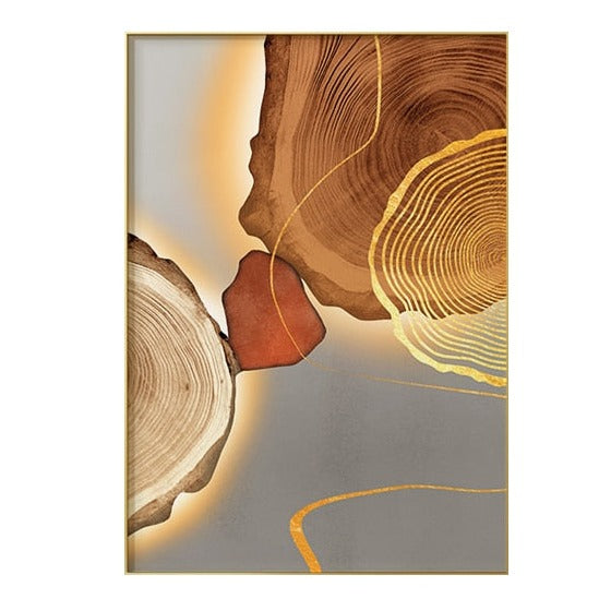 CORX Designs - Abstract Gold Foil Annual Ring Canvas Art - Review