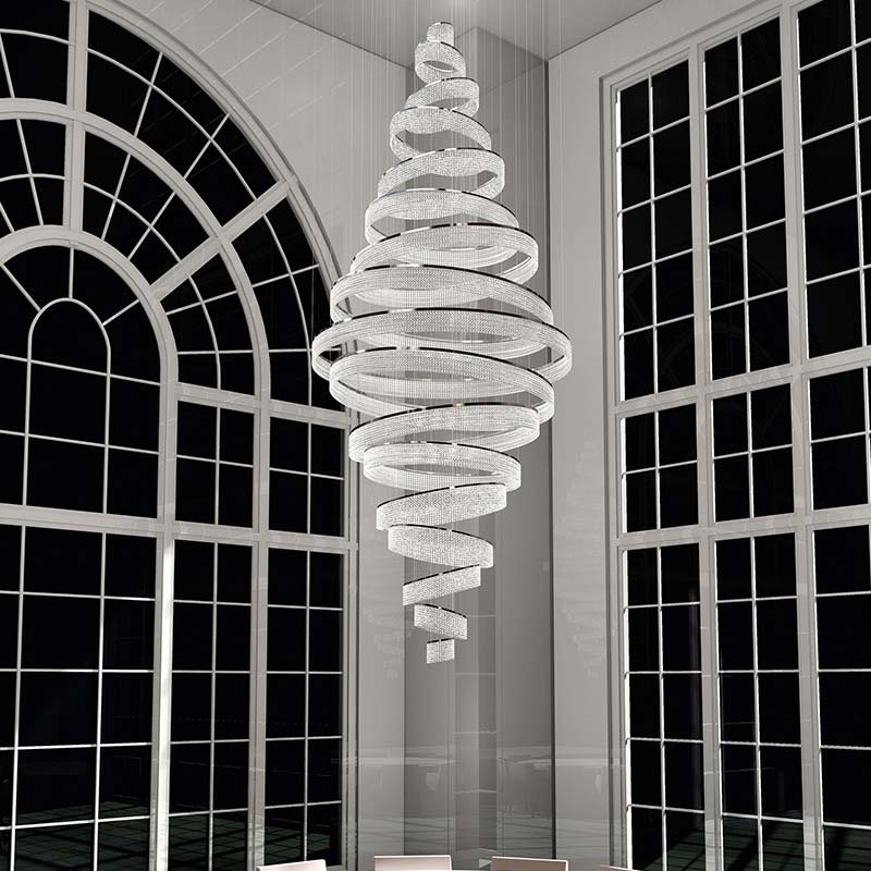 CORX Designs - Verzosa Luxury Staircase Crystal Ring Chandelier - Review
