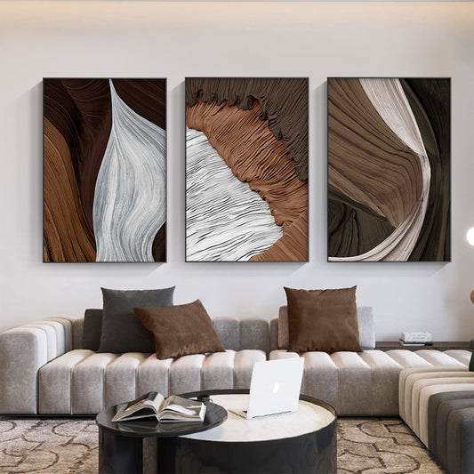 CORX Designs - Abstract Dark Brown Paint Texture Canvas Art - Review