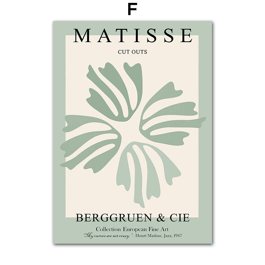 CORX Designs - Abstract Matisse Pastel Green Flowers Leaf Coral Canvas Art - Review
